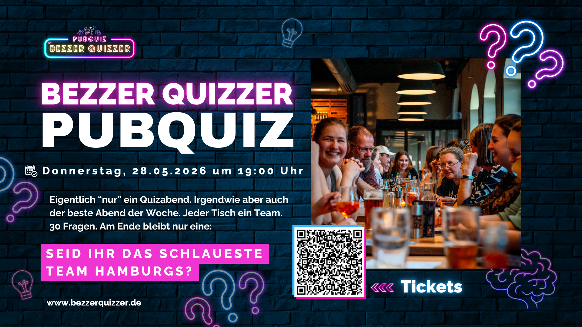 Pubquiz Hamburg im SQ21 Gasthaus mit Teams, Fragen und Quizabend Atmosphäre.