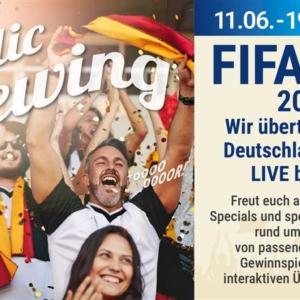 WM 2026 Public Viewing Hamburg Deutschland Spiele im Q21 Gasthaus mit Fans und Fußball Atmosphäre.