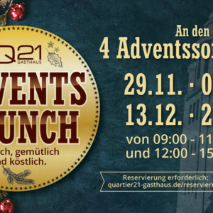 Adventsbrunch im Q21 Hamburg 2026 – festlich gedeckter Brunch an den vier Adventssonntagen mit kalten und warmen Leckereien.
