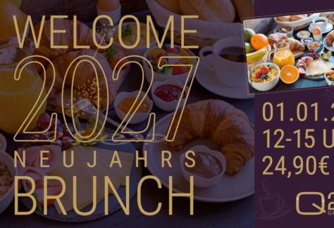 Neujahrsbrunch am 01.01.2027 im Q21 Gasthaus Hamburg von 12 bis 15 Uhr für 24,90 € pro Person